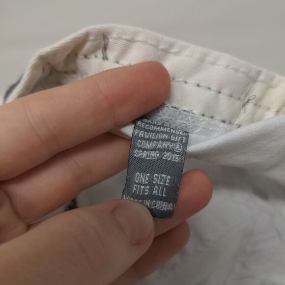 Cat People Slideback Hat White OSFA Embroidered Adjustable We People - Picture 9 of 10